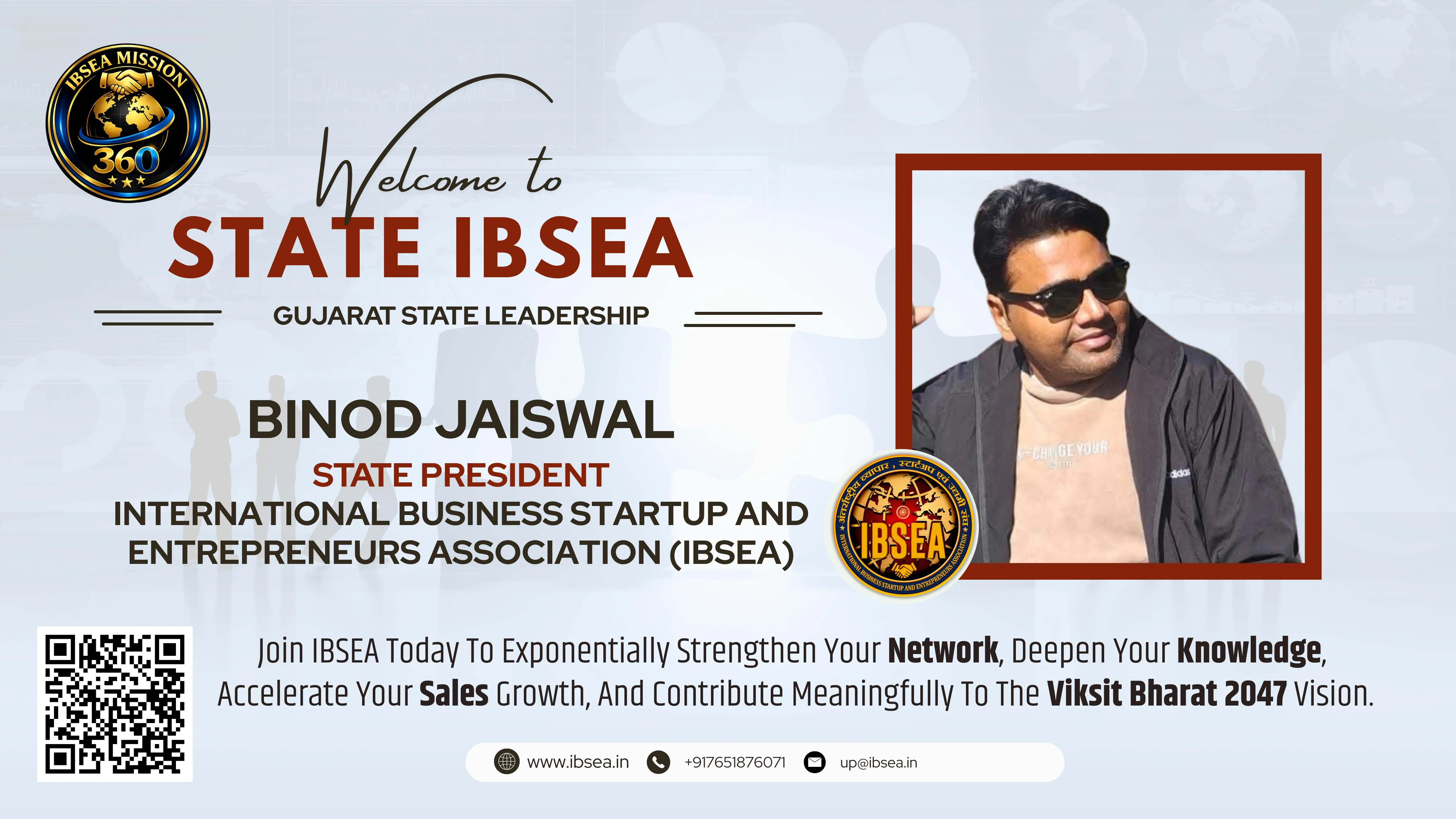 Binod Jaiswal Has Been Appointed As State President IBSEA For Uttar Pradesh State .